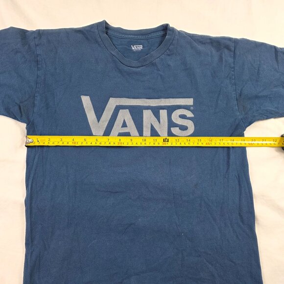 Vans Mens Medium Blue Graphic T Shirt Casual Crewneck Short Sleeve Outdoors - Picture 6 of 9